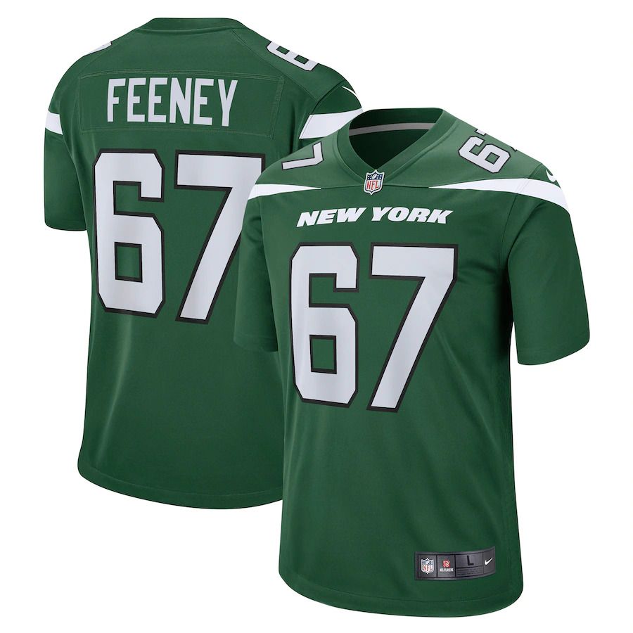 Men New York Jets #67 Dan Feeney Nike Gotham Green Game NFL Jersey